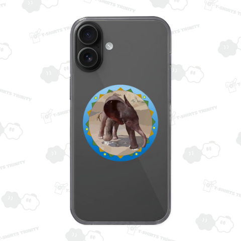 ぞうの赤ちゃん マルミミゾウ《背面プリント》