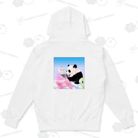 おひなさまと子パンダ 《背面プリント》