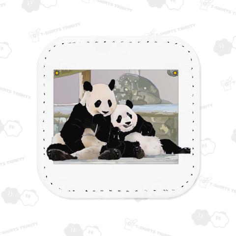 よりそうパンダおやこ 《背面プリント》