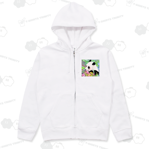 花とおすましパンダ 《前面プリント》