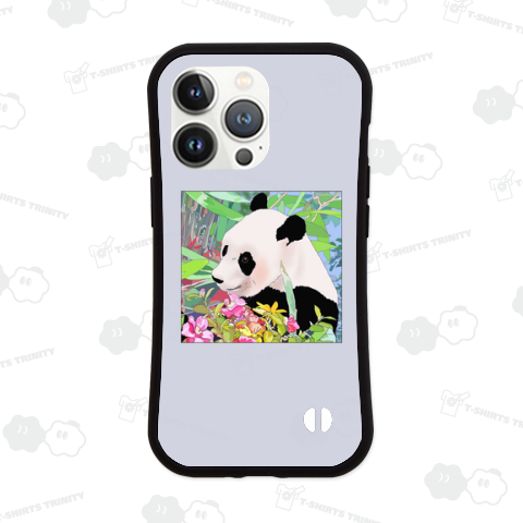 花とおすましパンダ 《前面プリント》