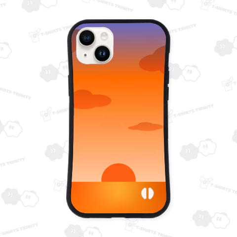 Beautiful orange seascape.