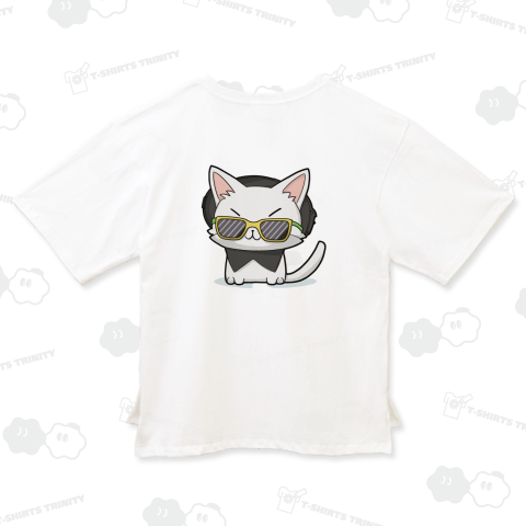 サングラスを掛けた猫08 枠なし バックプリント