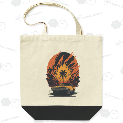 レトロな車とヤシの木