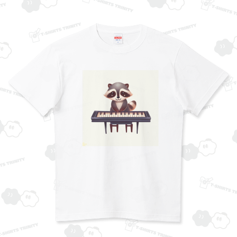 Raccoon playing piano(ピアノを弾くアライグマ)