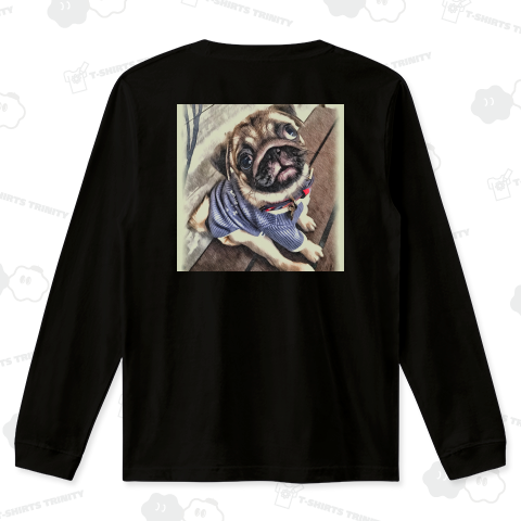 お座りパグのエモカワデザイン