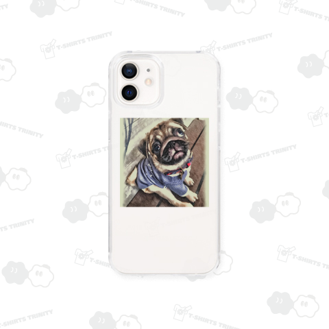 お座りパグのエモカワデザイン