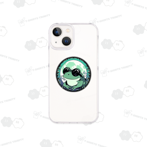 蛙と月「frog and moon」