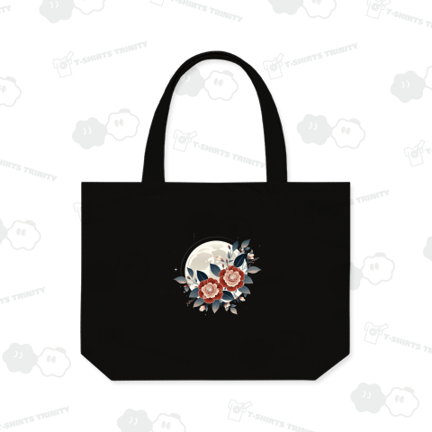 山茶花と月「sasanqua camellia and moon」