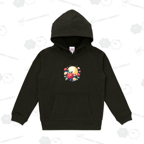 山茶花と月「sasanqua camellia and moon」