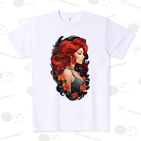 Flowers & Red hair 01