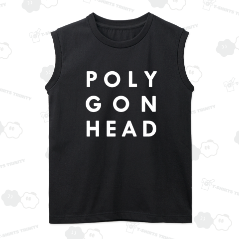 ポリゴンヘッドの公式ロゴ(ベーシック白バージョン)