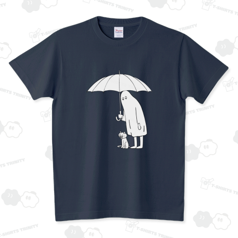 雨やどりされるオバケ