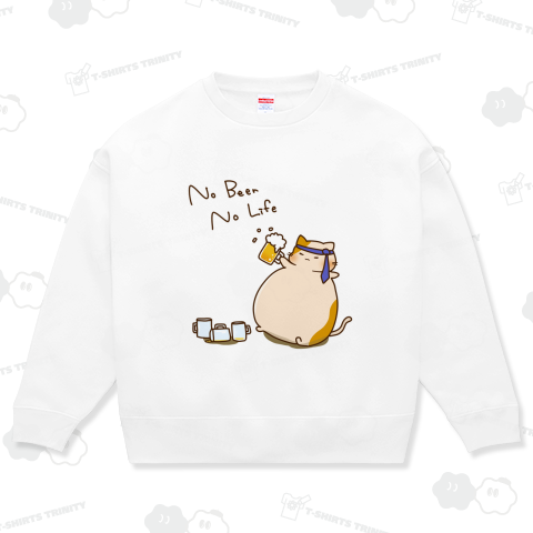 ビールで乾杯!ぽちゃネコ