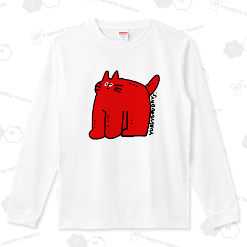 CUBECAT リブ付きロングTシャツ(5.6オンス)