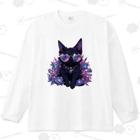 Crypto Batchesハート型のサングラスの黒猫