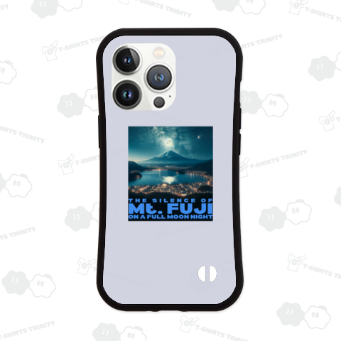 満月の夜、富士山の静寂