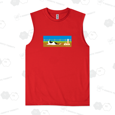 デザインにゃんこシリーズ 夏空と縁側とねこ