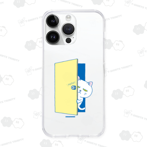 いろいろにゃんこシリーズ ドアを開けてハローするネコ