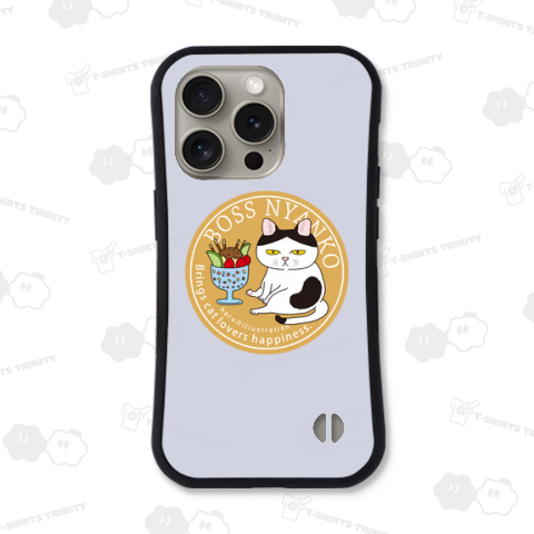 にゃん子ステッカーシリーズ パフェとハチワレねこ ウラ面