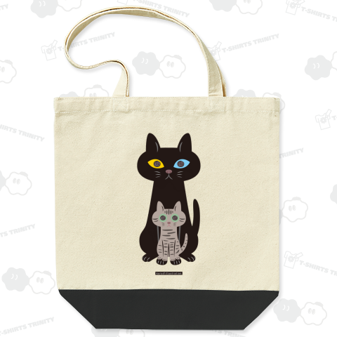 デザインにゃんこシリーズ オッドアイ親子にゃんこ キジ猫