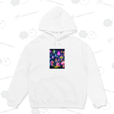 光るキノコと女の子