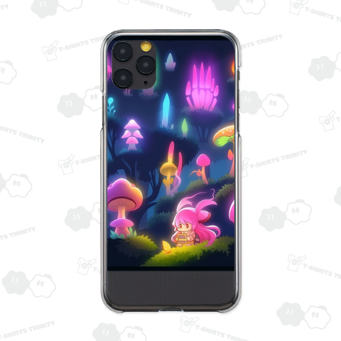 光るキノコと女の子