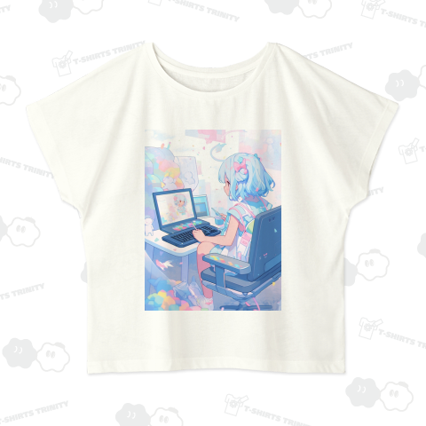 パソコンしてる女の子