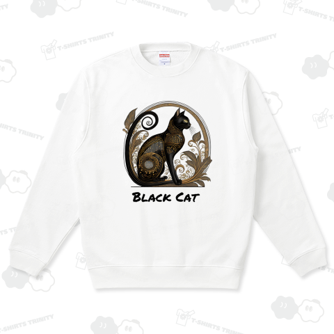 黒猫@アールヌーボ風_文字入り01