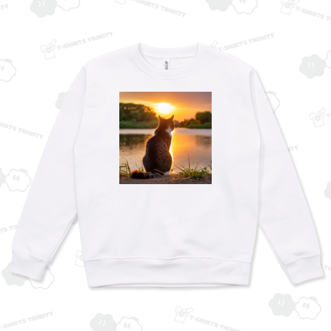 黄昏のキジトラ白-猫