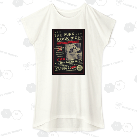 【猫】THE PUNK ROCK NIGHT ライブハウスポスター風