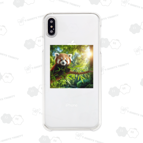 山とレッサーパンダ