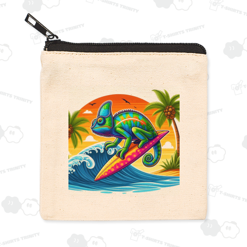 カメレオンがサーフィン