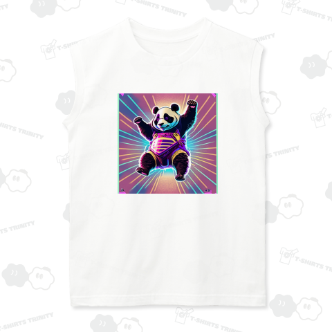 スカイダイビングをするパンダ