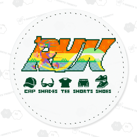 Word Pixelart 「RUN」 イエロー