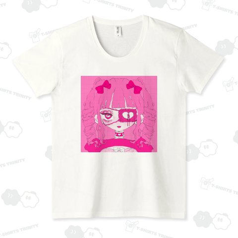 眼帯ちゃんTシャツ UネックTシャツ(4.3オンス)