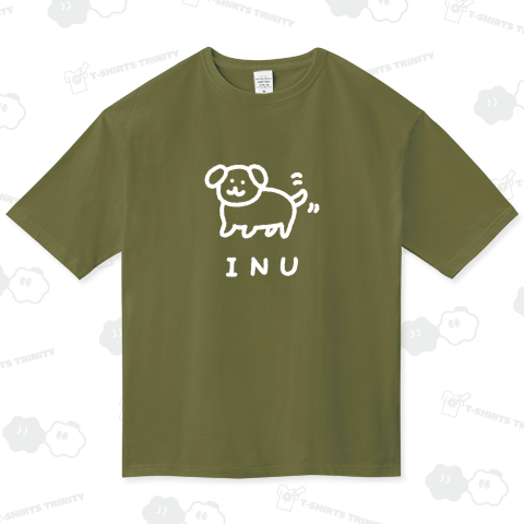 丸っこいわんちゃん (白線)