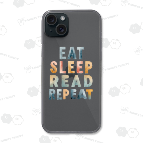 Eat Sleep Read Repeat – 読書好きのためのミニマルな文字デザイン