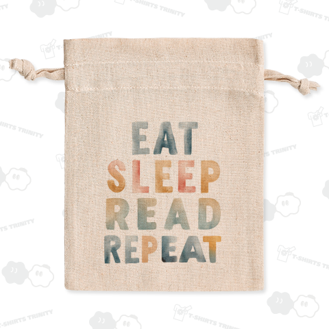Eat Sleep Read Repeat – 読書好きのためのミニマルな文字デザイン