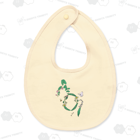 〈 Personalized 〉Plants 3Letters ベビー スタイ(裏パイル)(10オンス)