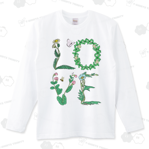 〈LOVE〉Plants 4Letters ロングTシャツ(5.6オンス)