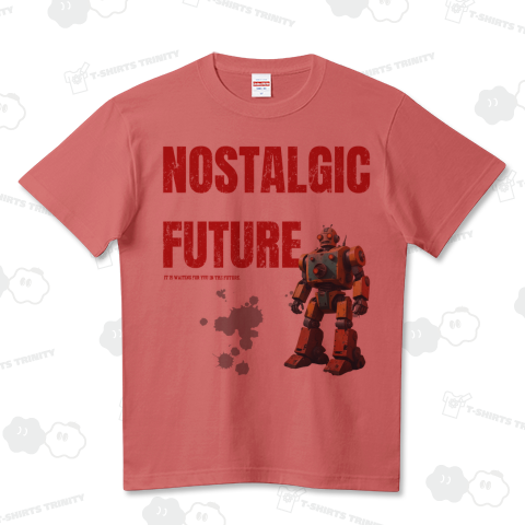 立体的なレトロボット/ 赤文字