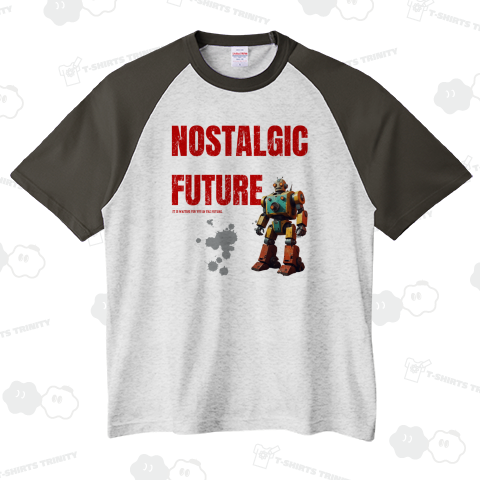 立体的なレトロボット/ 赤文字