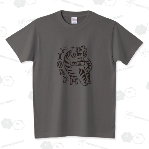 休憩中のトラ スタンダードTシャツ(5.6オンス)
