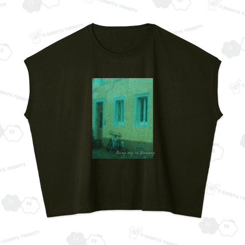 雨の日 スリーブレスワイドTシャツ(4.3オンス)