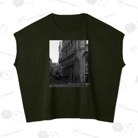 パリの風景 スリーブレスワイドTシャツ(4.3オンス)