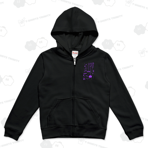 ハロウィンの夜(紫線画)