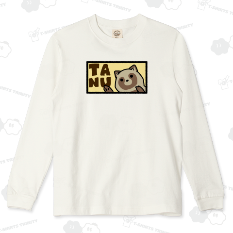 TANUを指さすたぬき