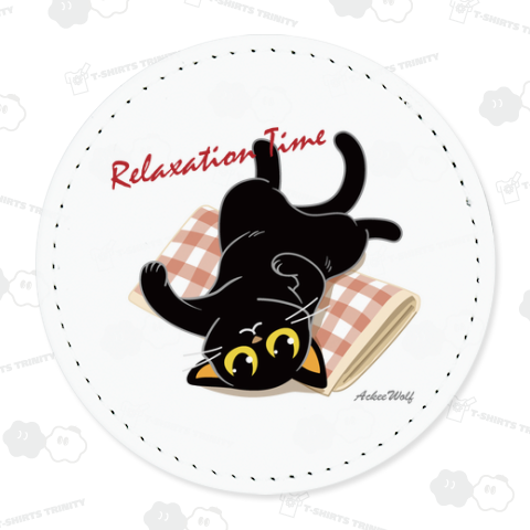 ヘソ天ねこ_タオル