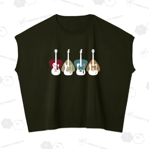 ギターアウトライン エレキギター_黒